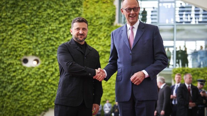 Prezydent Ukrainy i Kanclerz Niemiec