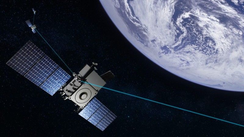 Wizualizacja satelitów wczesnego ostrzegania od BAE Systems Space and Mission Systems.