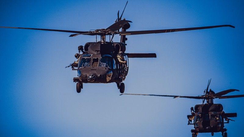 Polskie Black Hawki podczas ćwiczeń w 2023 roku