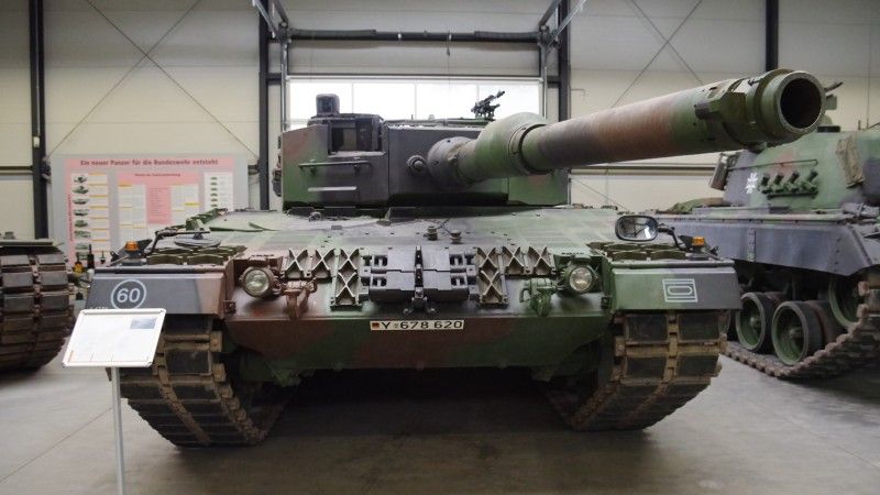 Czołg Leopard 2A4 w muzeum broni pancernej w Munster.