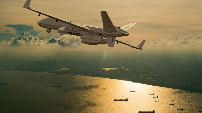 Wizja bezzałogowca MQ-9B SeaGuardian (wersja morska)