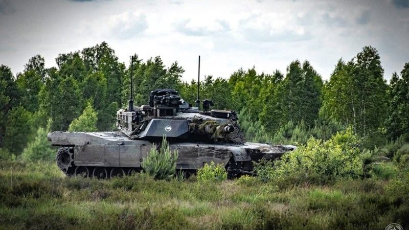 Czołg M1A1FEP Abrams z 1. Warszawskiej Brygady Pancernej na ćwiczeniu „Rozsądny Gronostaj 25”.