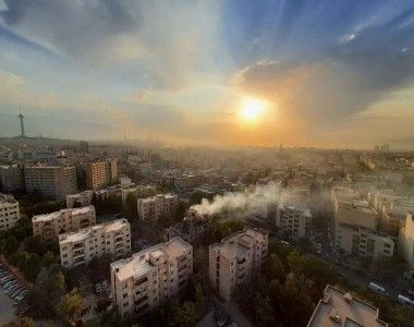 Widok na Teheran z dnia 13 czerwca.