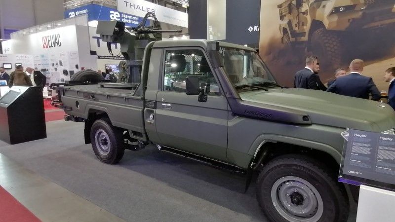 System Hector (Toyota Land Cruiser 79 + ZSMU Guardian 1.5) na targach IDET 2025.