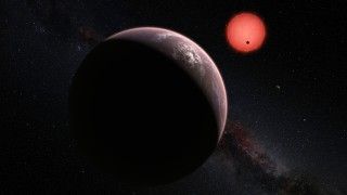 Wizualizacja planety TRAPPIST–1