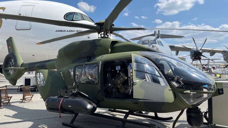 H145M wykorzystywany przez niemieckie siły operacji specjalnej demonstrowane podczas Paris Air Show