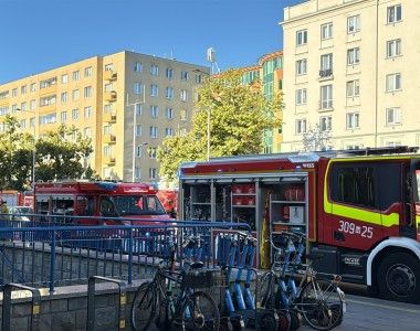 metro warszawa pożar linia M1 stacja Racławicka