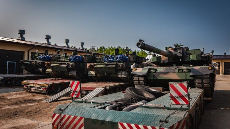 Czołgi K2GF trafiające do 15. Giżyckiej Brygady Zmechanizowanej.