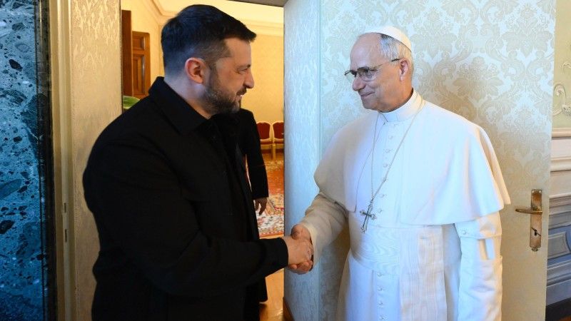 Wołodymyr Zełenski i Papież Leon XIV