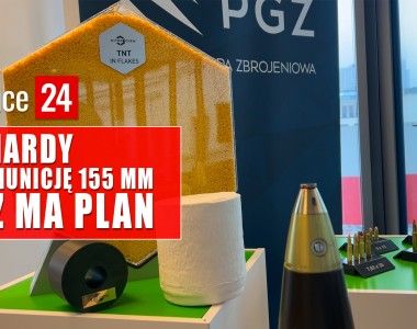 Briefing prasowy MAP, MON i Polskiej Grupy Zbrojeniowej poświęcony planom przyspieszenia produkcji amunicji 155 mm w Polsce.