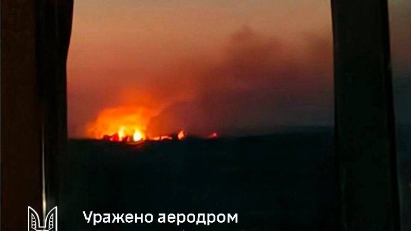Skutki ataku ukraińskich dronów na lotnisku Borisoglebsk