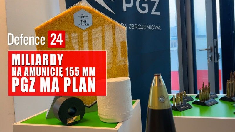 Briefing prasowy MAP, MON i Polskiej Grupy Zbrojeniowej poświęcony planom przyspieszenia produkcji amunicji 155 mm w Polsce.