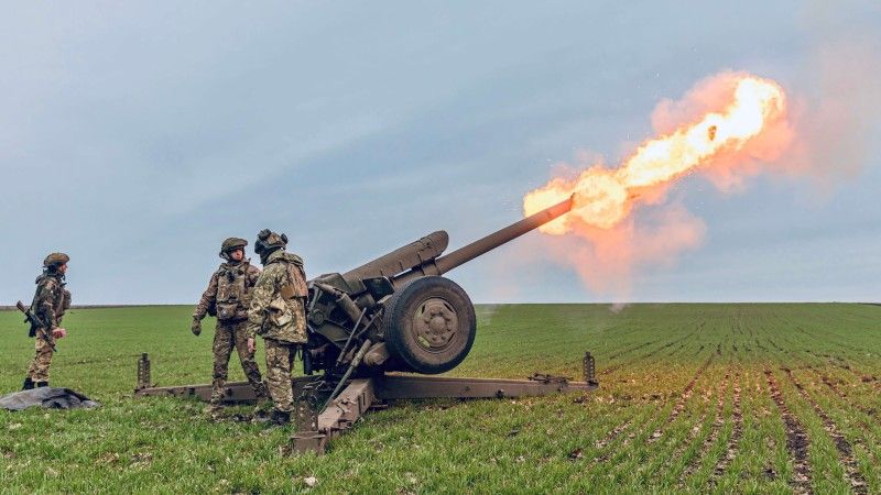 Ukraińska haubica D-30.
