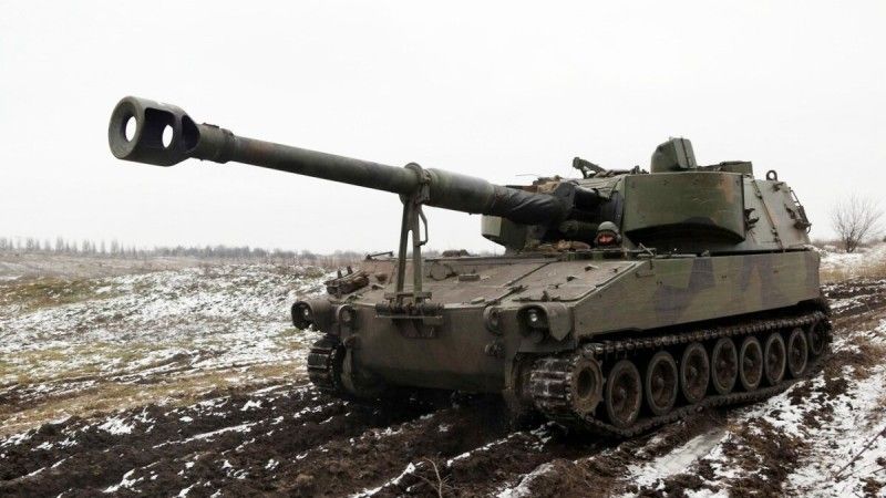 Ukraińska haubica samobieżna M109A3GN.