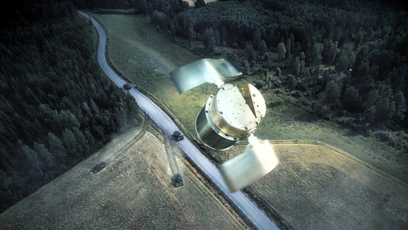 Wizualizacja jednego z pod pocisków wchodzących w skład artyleryjskiej amunicji precyzyjnej BONUS.