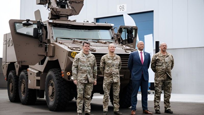 Belgijskie kołowe transportery opancerzone VBMR Griffon.