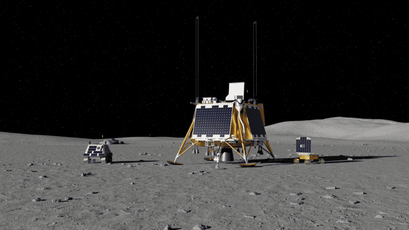 Wizualizacja misji Blue Ghost Mission 4 firmy Firefly Aerospace
