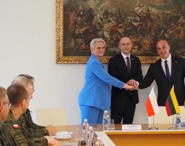 Wiceministrowie obrony Polski, Litwy - Cezary Tomczyk, Orijana Masale, Tomas Godliauskas