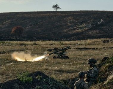 Ukraina, dron przeciwlotniczy, robot lądowy