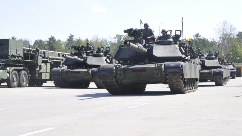 Czołgi M1A2SEPv3 z 2. Batalionu Czołgów, 1. Brygady Pancernej.