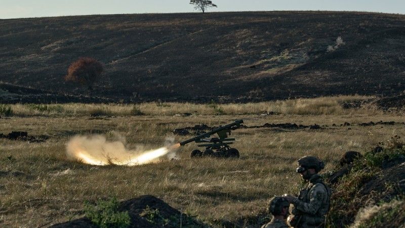 Ukraina, dron przeciwlotniczy, robot lądowy
