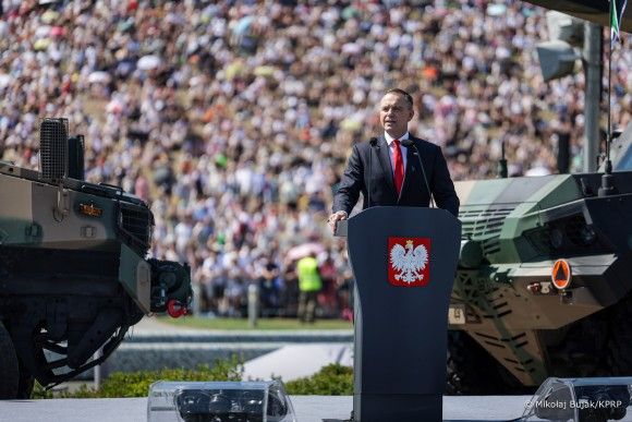 Prezydent Karol Nawrocki, defilada, święto Wojska Polskiego