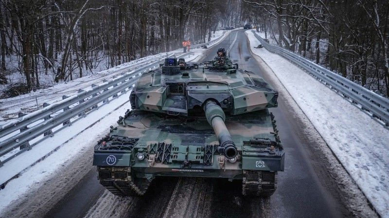 Czołg Leopard 2PL należący do 34 Brygada Kawalerii Pancernej.