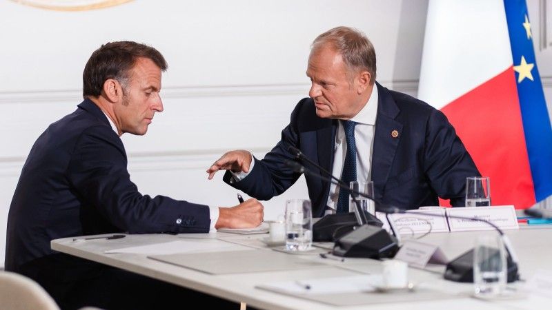 Donald Tusk Emmanuel Macron