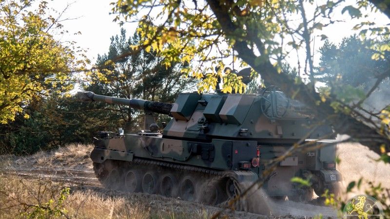 Armatohaubica Krab należąca do 5. Lubuskiego Pułku Artylerii.