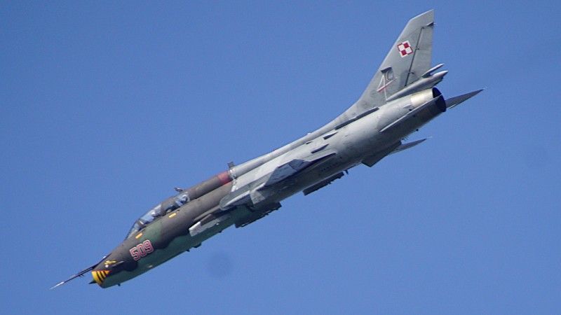 Samolot szkolno-bojowy Su-22UM3K numer 509.