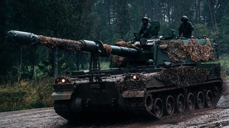 Armatohaubica K9A1 należącą do 18. Brygady Artylerii podczas ćwiczeń Żelazna Brama-25.