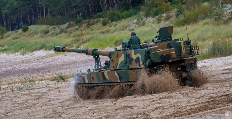 Armatohaubica K9A1 podczas ćwiczeń Jesienny Ogień-25.