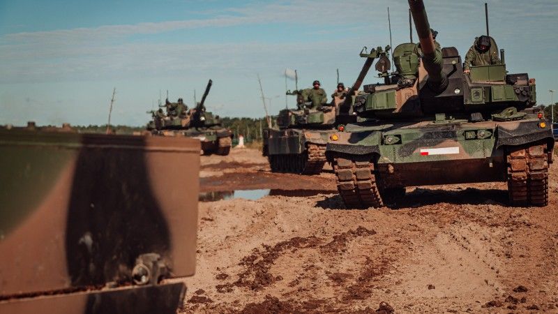 Czołgi K2GF/Black Panther należące do 15. Giżyckiej Brygady Zmechanizowanej.