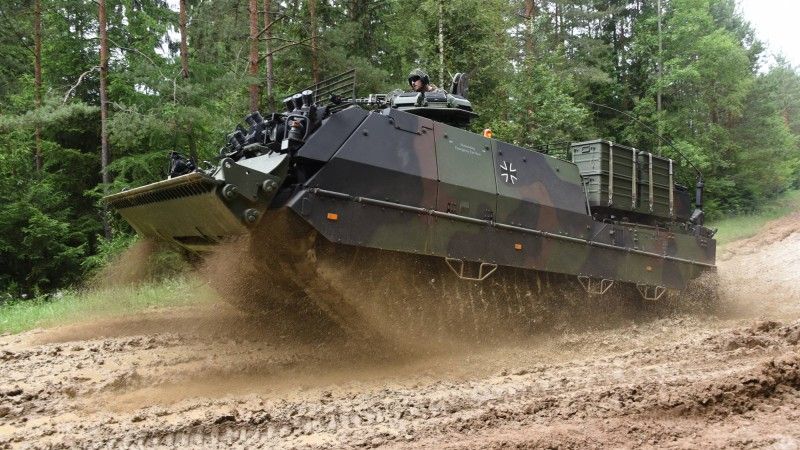 Wóz zabezpieczenia technicznego Bergepanzer 3A1.