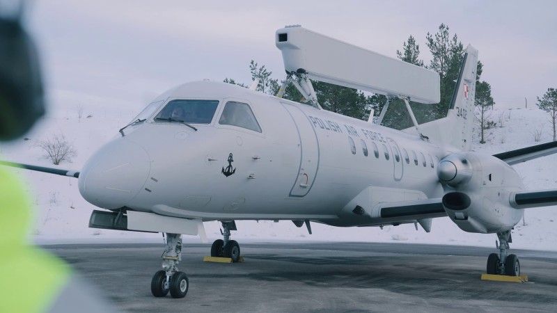 Polski samolot wczesnego ostrzegania Saab 340 AEW.