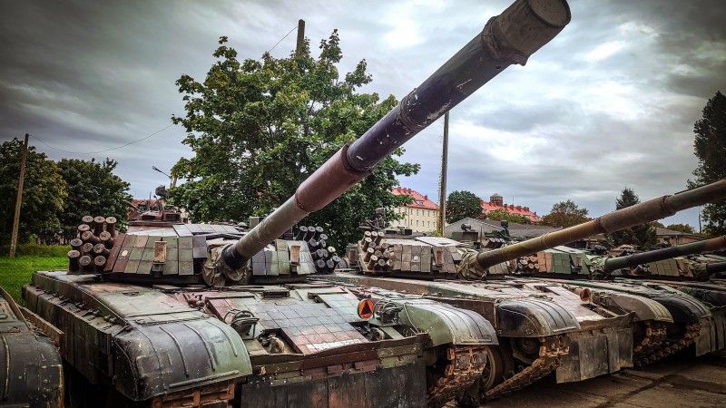 Czołgi PT-91 Twardy należące do 9. Braniewskiej Brygady Kawalerii Pancernej.