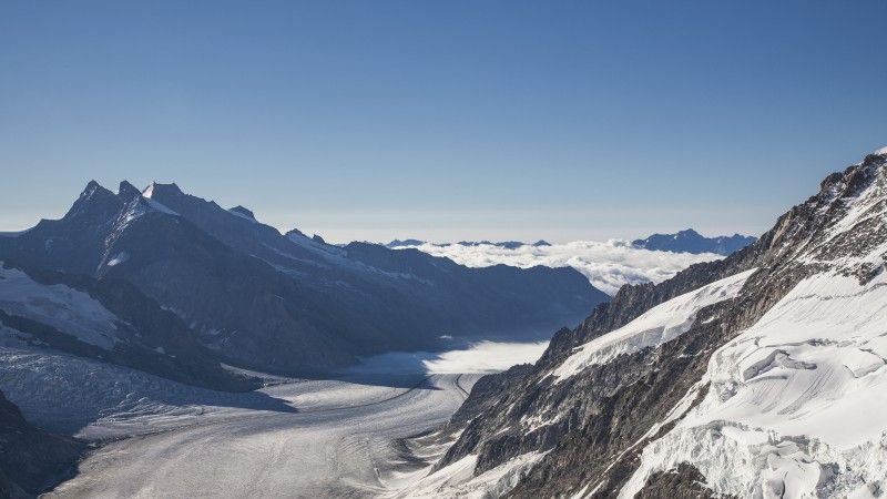 lodowce w Szwajcarii w wysokich górach