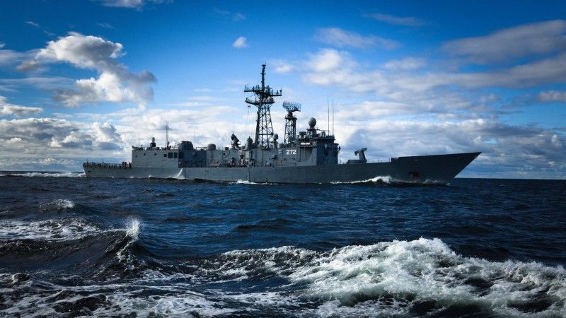ORP Generał Kazimierz Pułaski podczas ćwiczeń Nieustraszony Rekin-25.