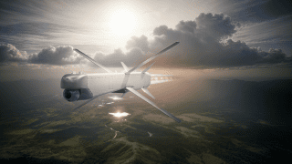 Wizualizacja pocisku kierowanego L-Spike 4X w locie.