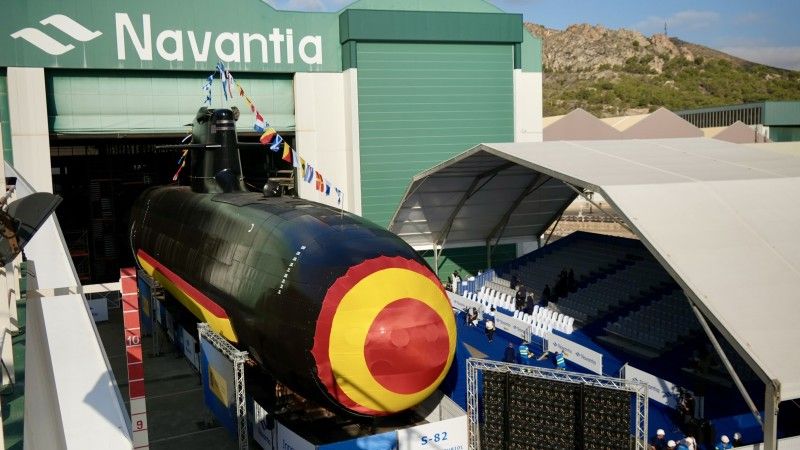 Ceremonia wodowanie 3 października 2025 roku w stoczni Navantia w Kartagenie drugiego już w serii okrętu podwodnego typu S-80 „Narciso Monturiol” (S-82)