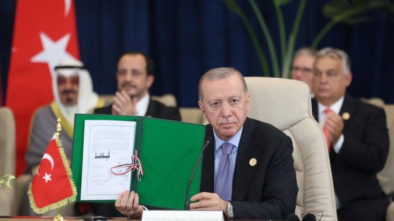 Prezydent Recep Tayyip Erdoğan wziął udział w Szczycie Pokojowym w Szarm el-Szejk w Egipcie, w sprawie porozumienia o zawieszeniu broni w Strefie Gazy.