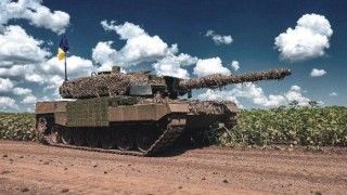 Leopard 2A4 main battle tank in service in the Armed Forces of Ukraine.