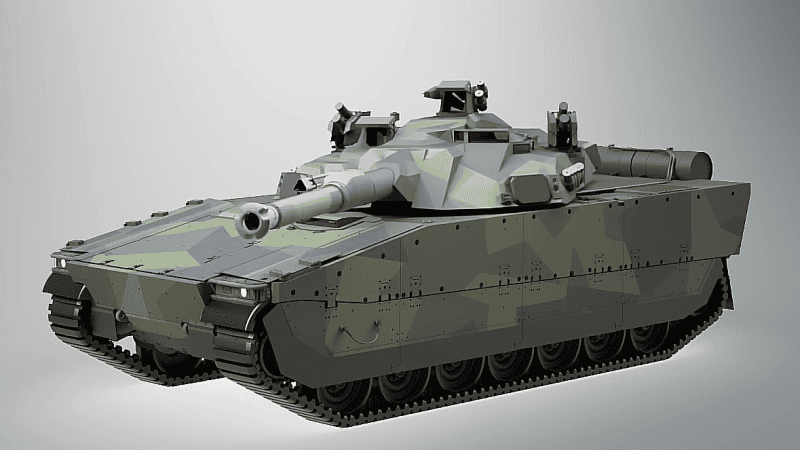 Wizualizacja nowej wersji czołgu lekkiego CV90120.