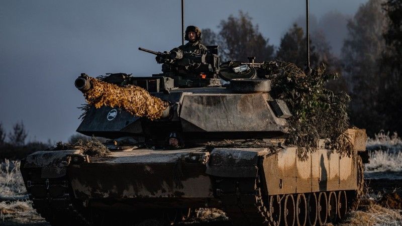 Czołg M1A1FEP z 1. Batalionu Czołgów, 1. Brygady Pancernej, 18. Dywizji Zmechanizowanej.