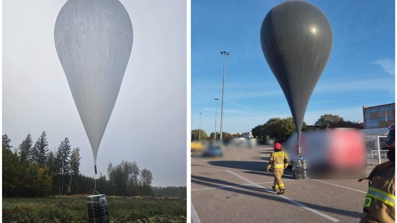 Balony przemytnicze z białoruskimi papierosami odnalezione: na polu pomiędzy miejscowościami Mościska i Hieronimowo w gminie Michałowo 21 października 2025 roku i na parkingu jednego z białostockich hipermarketów 27 września 2025 r.