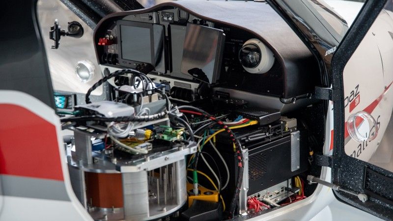 Testy nowego instrumentu do obserwacji Ziemi firmy Scanway w locie.