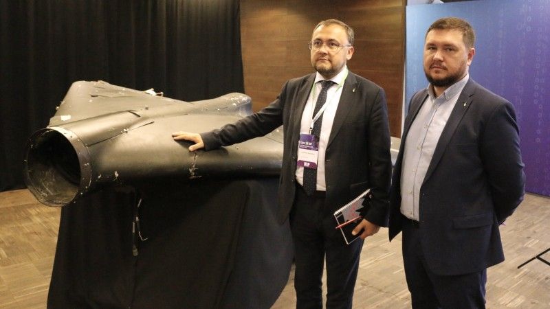 Ambasador Ukrainy Wasyl Bodnar, minister transformacji cyfrowej Ukrainy Mychajło Fedorow, konferencja CyberDefence24 2025, rosyjski dron