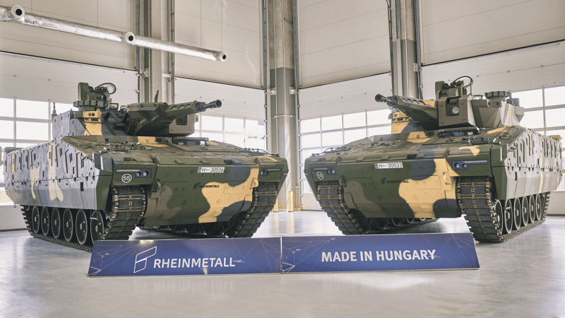 Bojowe wozy piechoty KF41 Lynx na terenie węgierskiego zakładu w Zalaegerszeg.