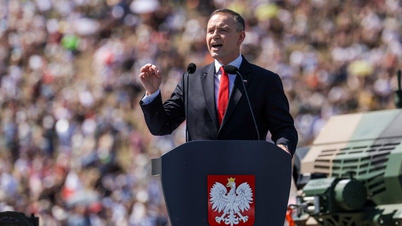 Prezydent Nawrocki podczas obchodów Święta Wojska Polskiego