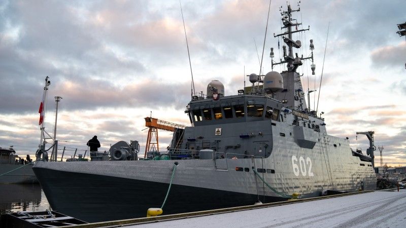 ORP Albatros, polski niszczyciel min podczas ćwiczeni Freezing Winds 25, Finlandia